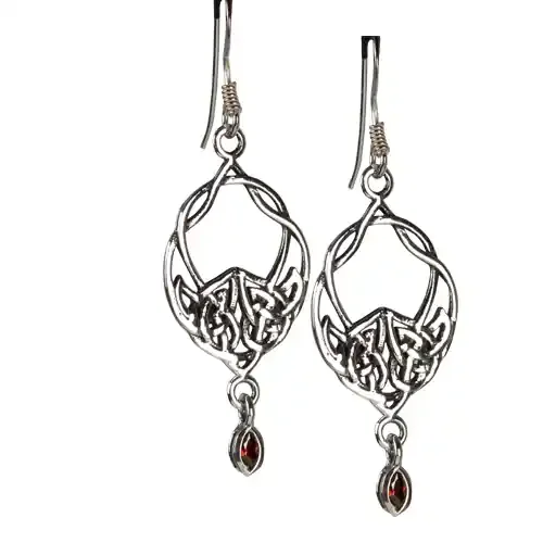Ohrringe ‘Keltischer Knoten‘ mit Zirkonia