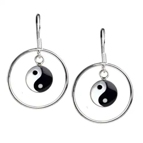 Ohrringe ‘Ying Yang‘ 925 Sterling Silber