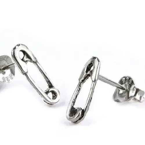 Ohrstecker Sicherheitsnadel – 925 Silber