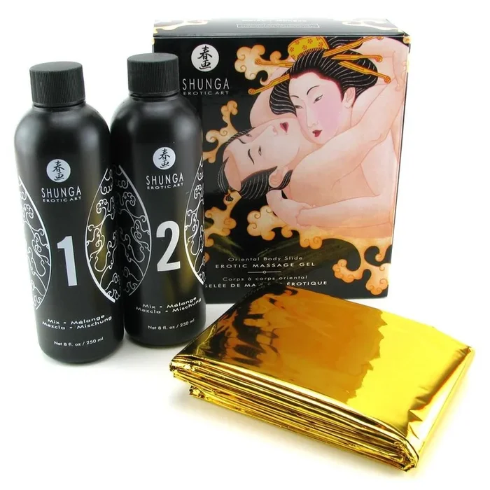 Oriental Body Slide Erotic Nuru Massage Kit in Mango Melon