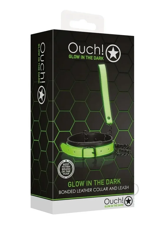 Ouch! Collar Leash Glow in the Dark – Green