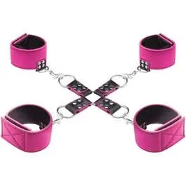 Ouch Reversible Hogtie – Kreuzfessel – pink | AKTION