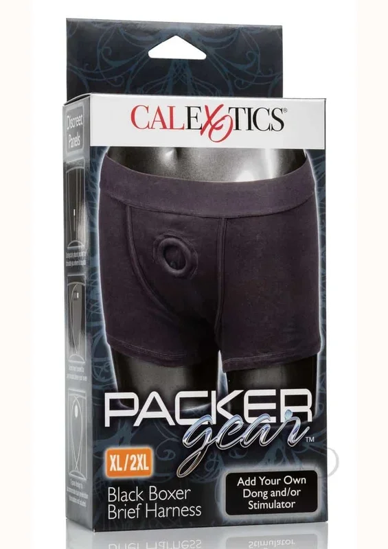 Packer Gear Boxer Brief Harness XL/2XL – Black