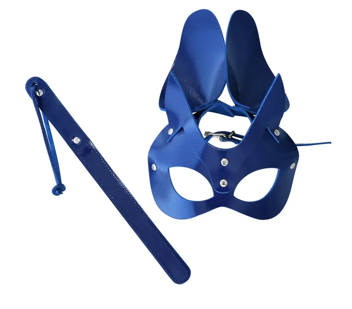Paddle und Hasen-Maske blau