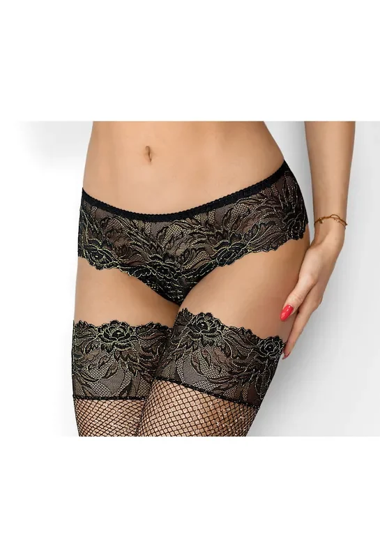 Panties mit goldfarbenen Stickereien
