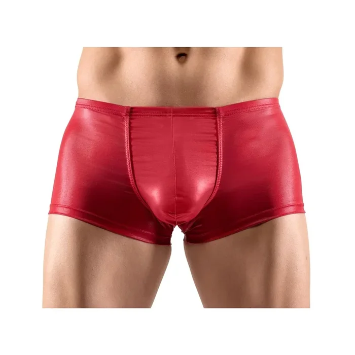 Pants im knallroten Glanzlook Größe-S