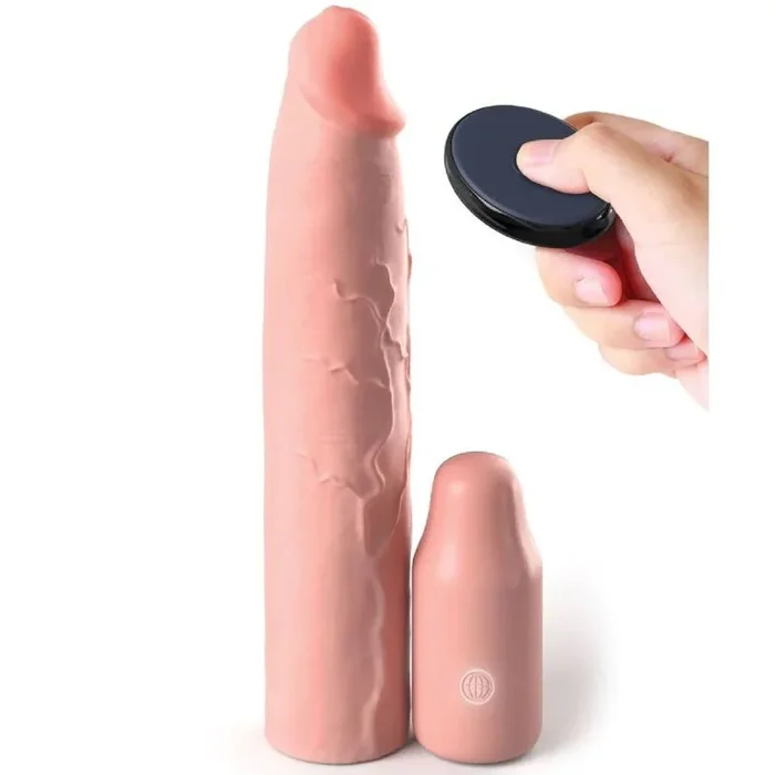 Penis Ärmel und Plug Fantasy X-tensions – Pipedreams Fernbedient, Hautfarbe