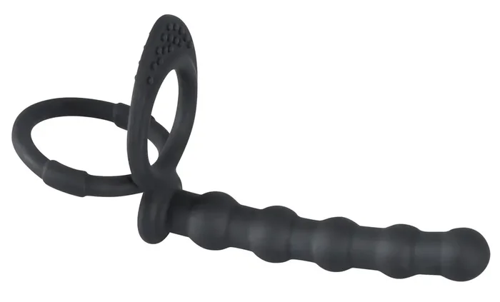 Penis-/Hodenring mit Analdildo