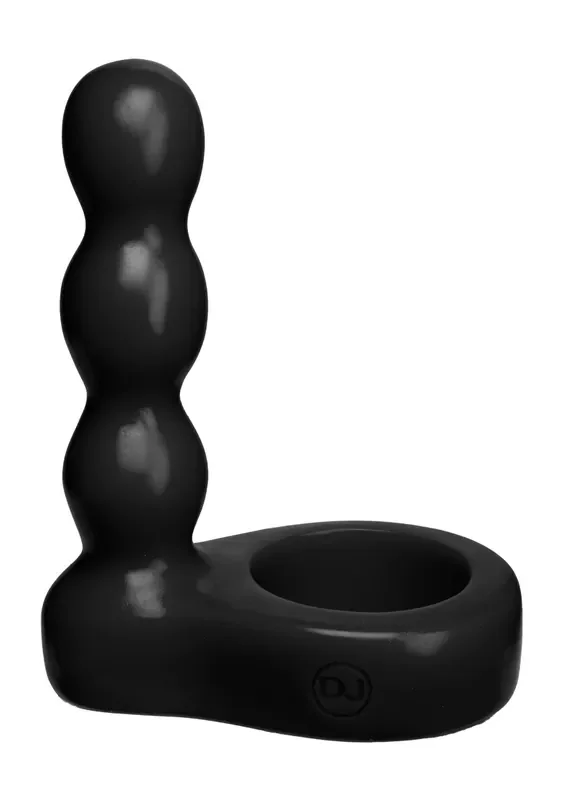 Penisring mit Dildo – schwarz