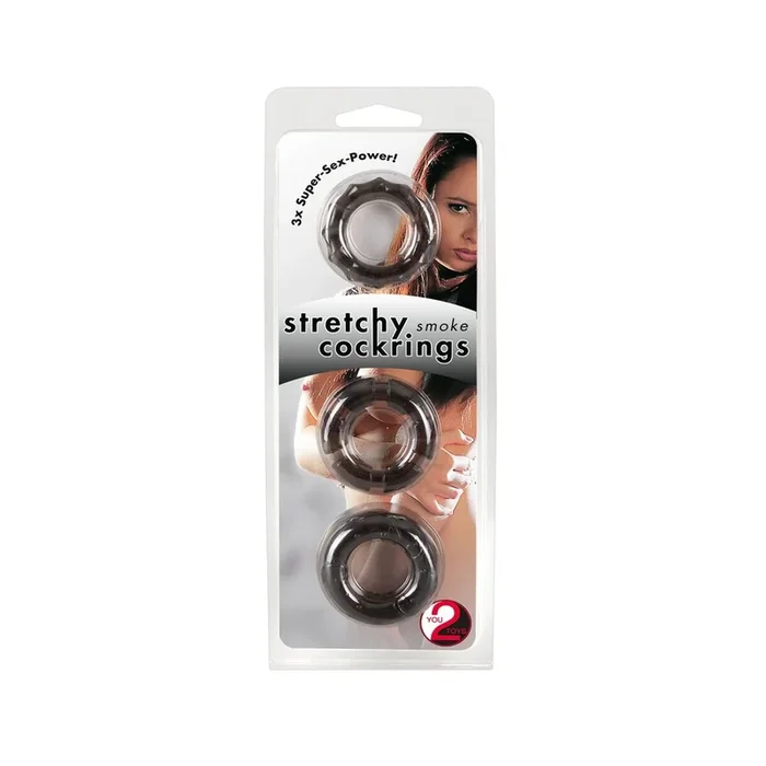 Penisringe im Set »Stretchy« – 3 Stück – Rauchfarben