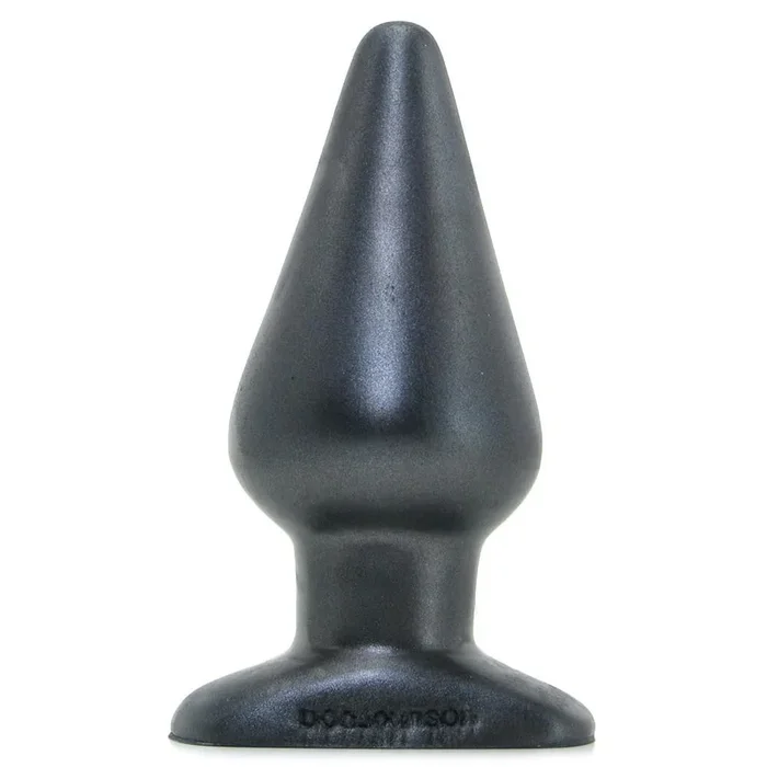 Platinum Silicone The Super Big End Butt Plug in Charcoal
