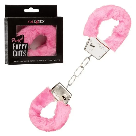 Playful Furry Cuffs – Pink