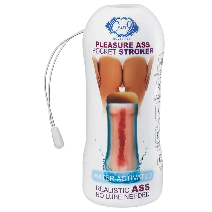 Pleasure Anal Pocket Stroker Water Activated – Tan