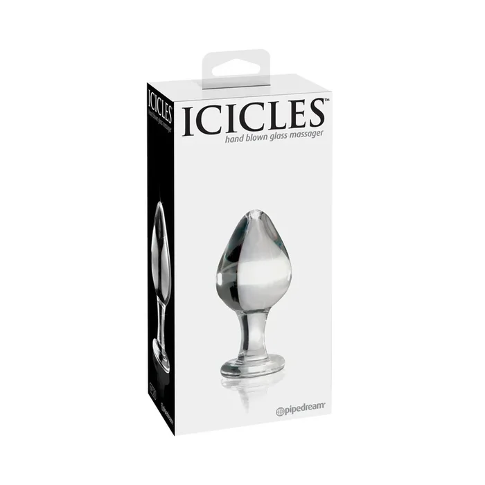 Plug aus Glas »Icicles – No. 25« mit Stopper – Transparent