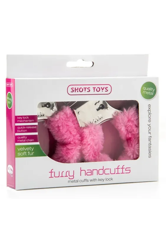 Plüsch-Handschellen pink