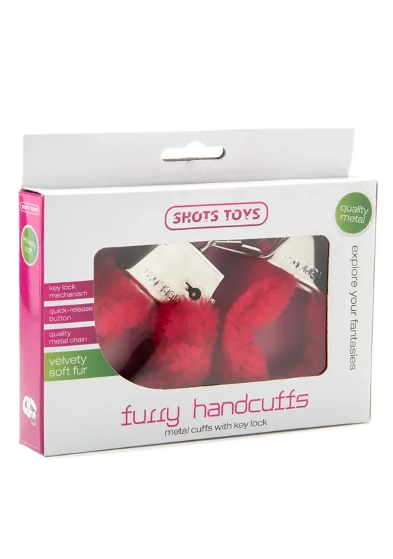 Plüsch-Handschellen rot