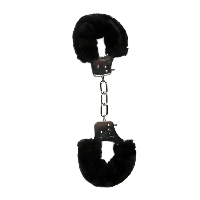 Plüschige Handschellen – Schwarz