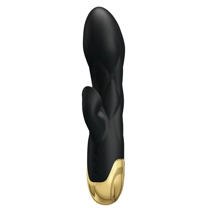 Pretty Love – Schwarzer Wiederaufladbarer, Vergoldeter Luxusvibrator