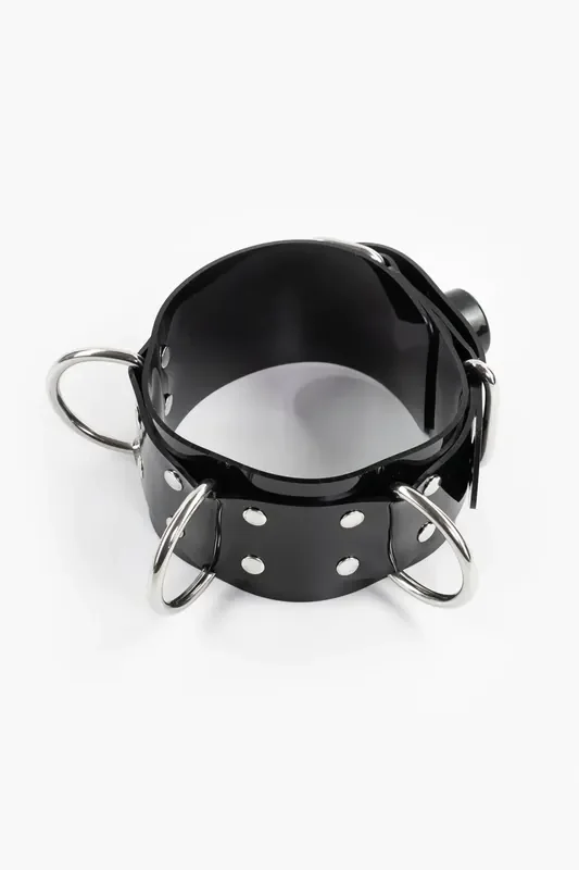 PVC Halsband mit D-Ringen und Magnetverschluss