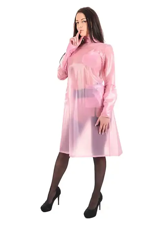 PVC Kleid mit offener Rückseite
