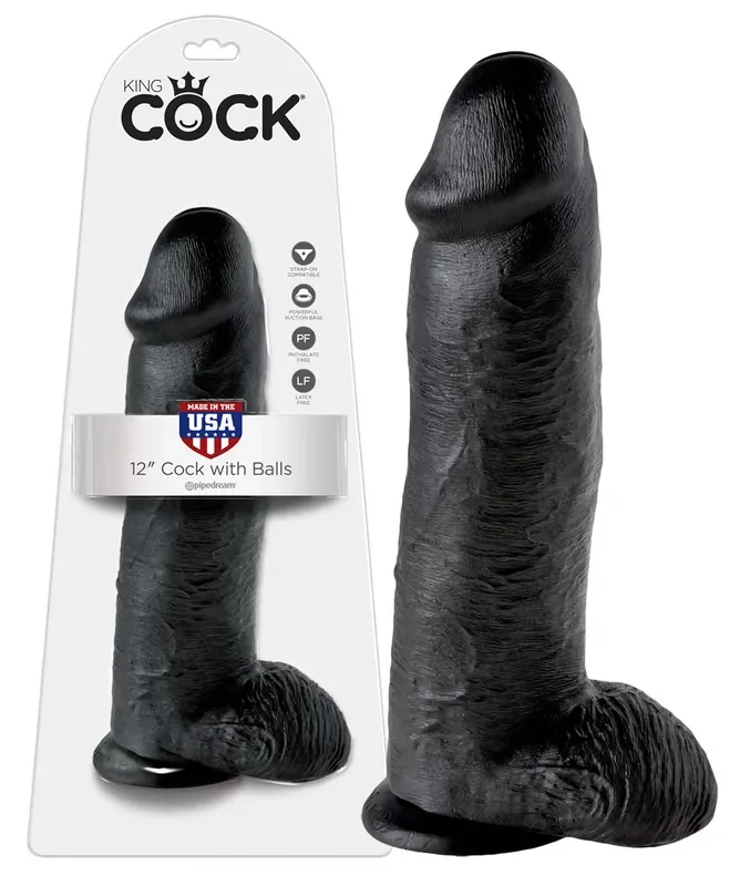 PVC Realistic Dildo – schwarz