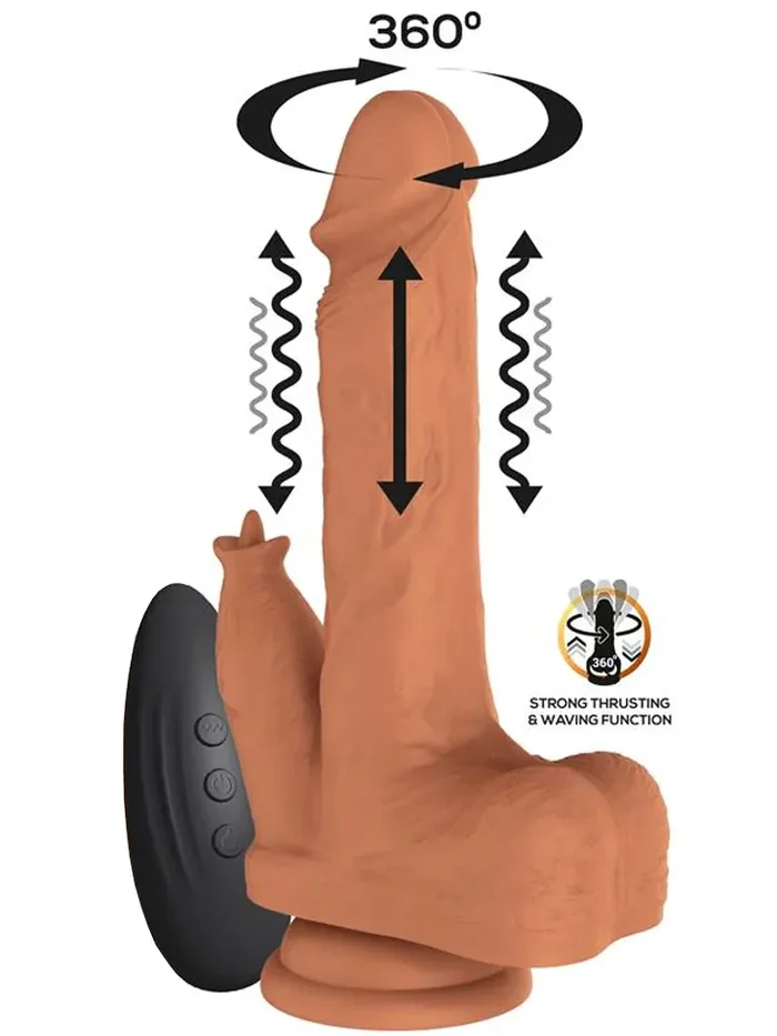 Quintus Stoß-, Wellen- & Vibrations-Dildo 23 cm