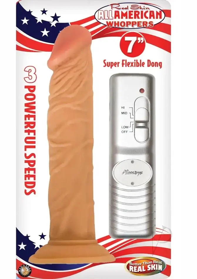 Real Skin All American Whoppers 7″ Vibrating Dong