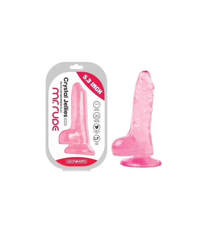 Realistic Penis Crystal Jellies Pink 13.5cm