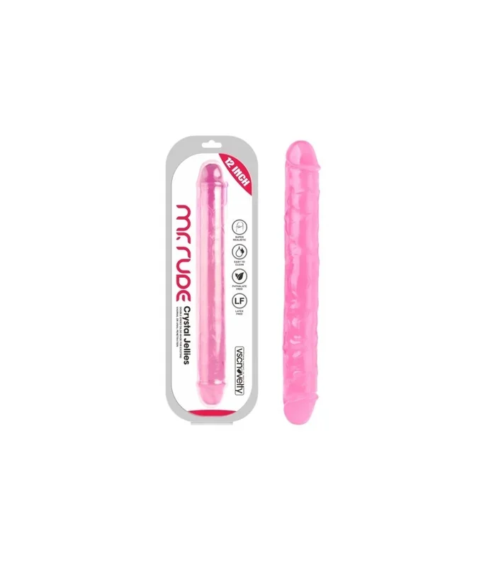 REALISTIC PENIS CRYSTAL JELLIES PINK 30.5 CM