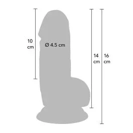 Realistischer Dildo PVC 14 cm Hautfarbe