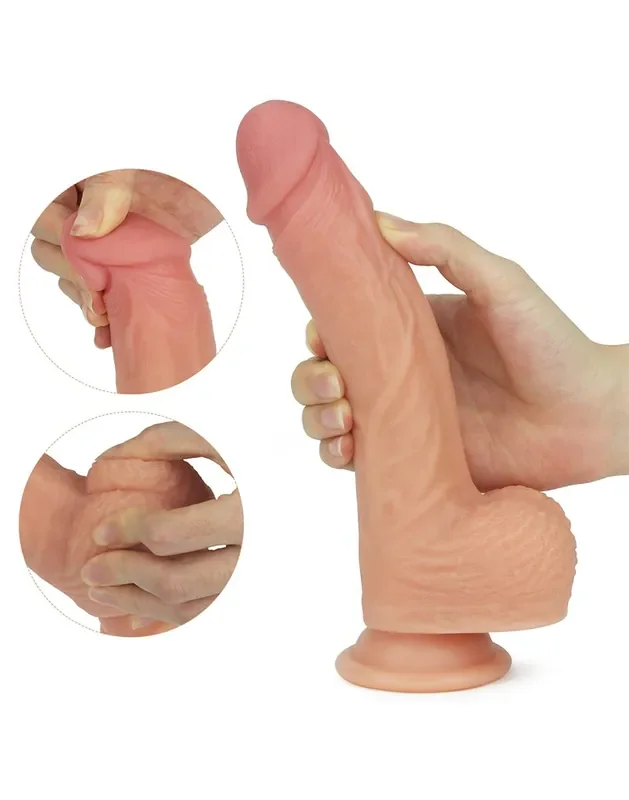 Realistischer Vibrator rotierend 21cm