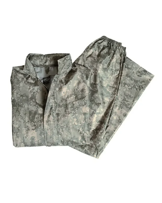 Regenanzug aus Jacke und Hose Tarnfarben 2er-Pack