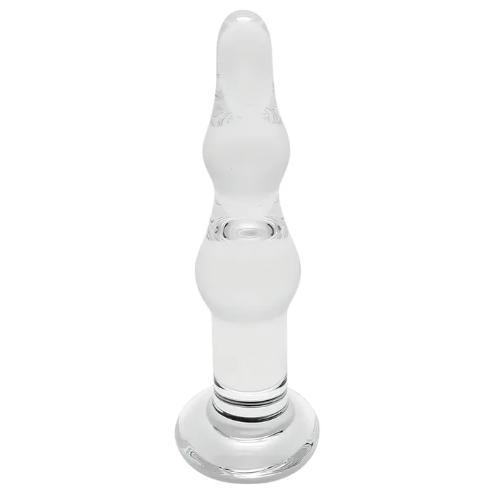 Rimba Dolly – Wellenförmiger Glas-Analplug (transparent)