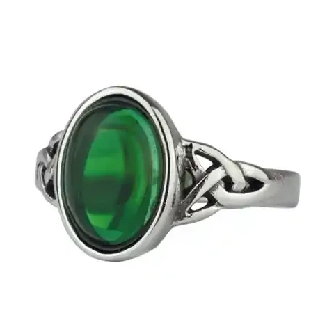 Ring Keltisches Grün – Edelstahl