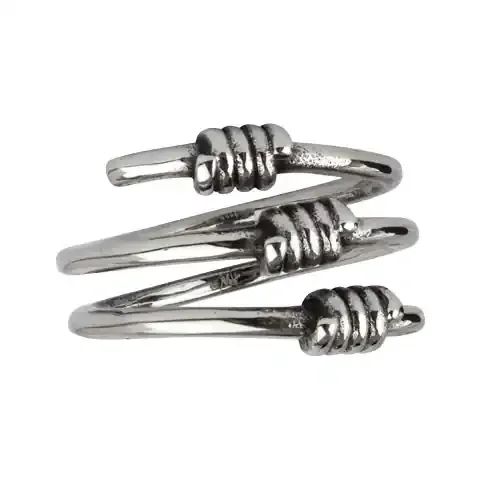 Ring ‘Stacheldraht‘ aus Edelstahl (Ringgröße 65)