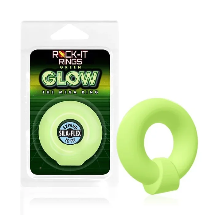 Rock-it Rings GLOW The Mega Ring C-Ring – Glows in the Dark! – Green