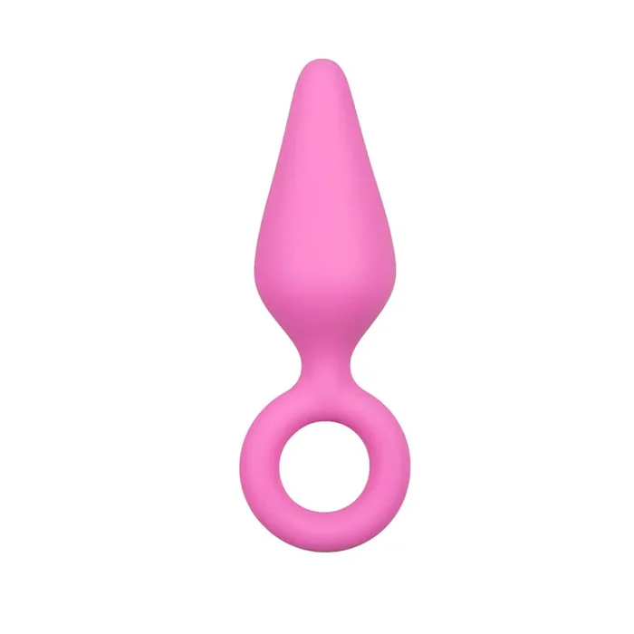 Rosa Analplugs mit Zugring – Medium