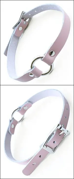 Rosa Halsband mit O-Ring