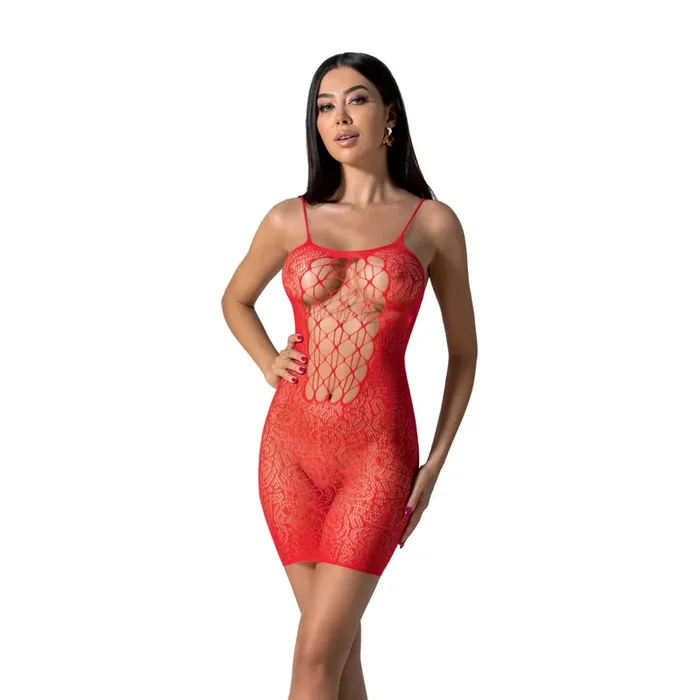 Rotes Netzkleid