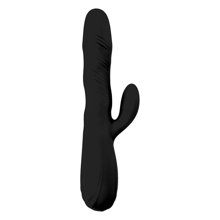 Rotierender Vibrator mit klitorialer Stimulation Schwarz