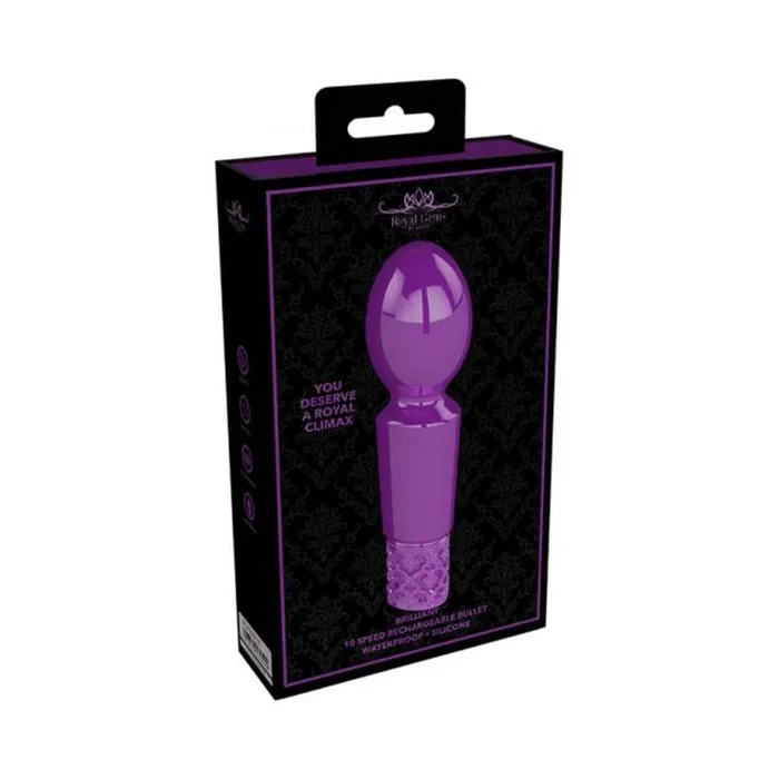 Royal Gems – Brilliant – Silicone Rechargeable Bullet – Purple