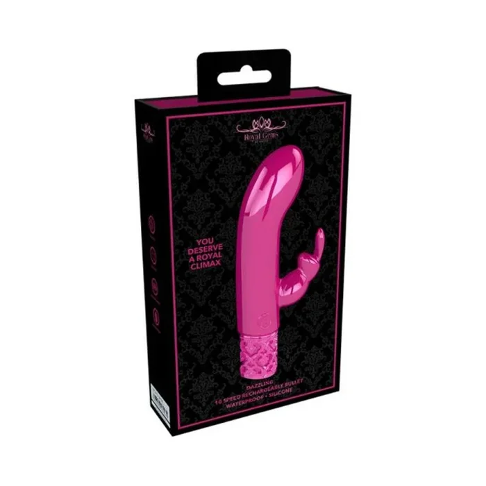 Royal Gems – Dazzling – Silicone Rechargeable Bullet – Pink