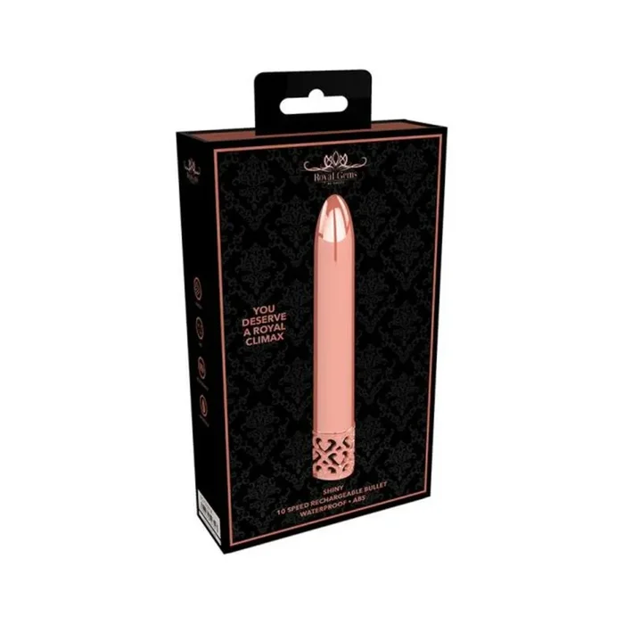 Royal Gems – Shiny – Abs Rechargeable Bullet – Rose Gold
