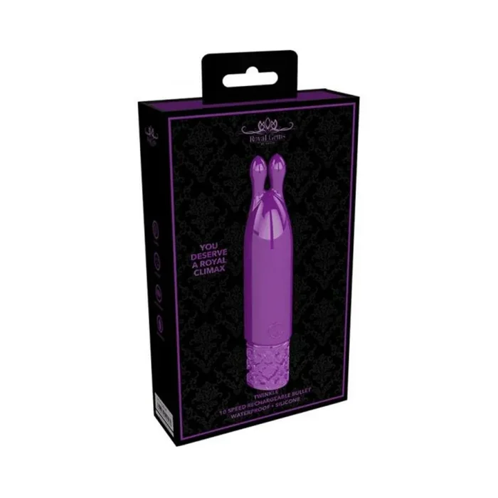Royal Gems – Twinkle – Silicone Rechargeable Bullet – Purple