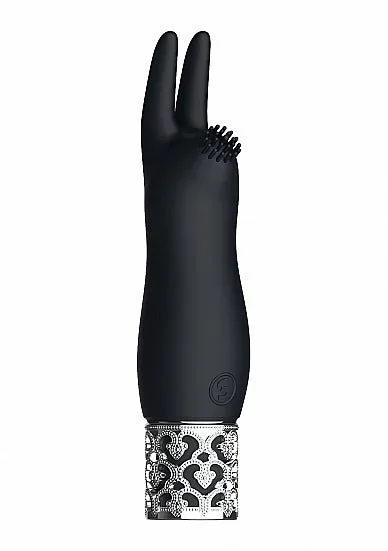 ROYAL GEMS ELEGANCE BLACK RECHARGEABLE SILICONE BULLET