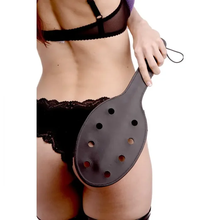 Rundes Leder-Paddle mit Löchern