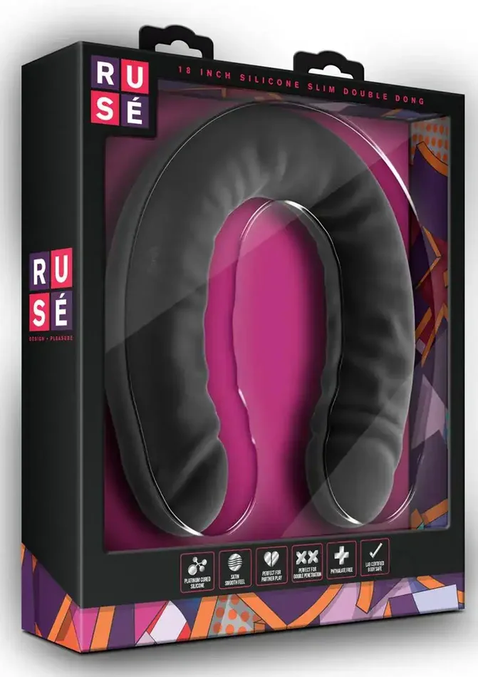 Ruse 18″ Slim Double Dong – Black