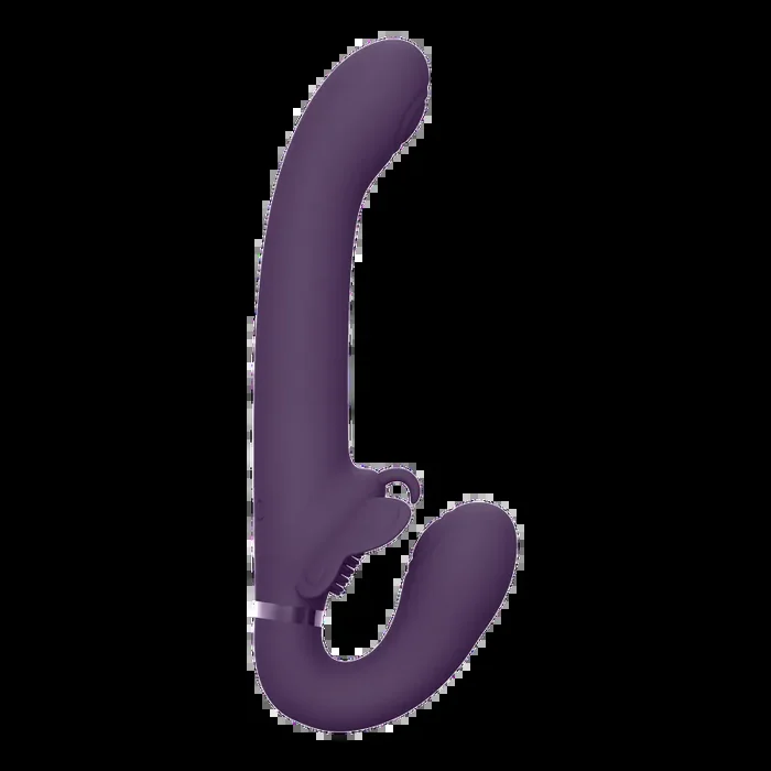Satu – Pulse-Wave and Vibrating Strapless Strapon – Purple