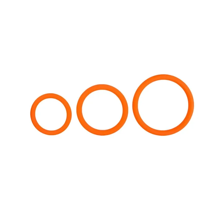 Satz mit drei Größen Penisringe – Orange