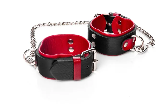 Schwarz-Rote Handschellen